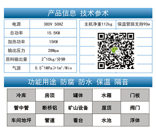 聚脲涂料施工氣動和液壓噴涂機(jī)哪款效果好(圖4) JNJX-Q30氣動噴涂機(jī)參數(shù)